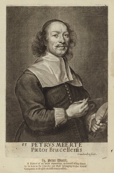 Peter Meert, Vlaamse schilder. Gravure door Cornelis van Caukercken door Cornelius van Caukercken